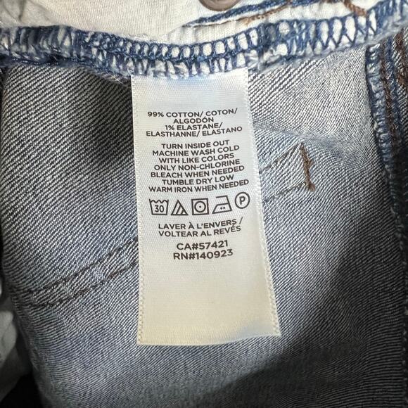 LOFT Skinny Jeans 2 Petite Womens Med Wash Raw Hem Denim Cotton Ankle Mid Rise - Picture 8 of 8